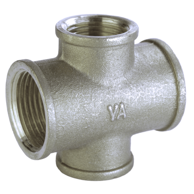 Хрестовина перехідна нікельована 3/4"Вх1/2"В