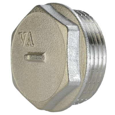 Заглушка ВЛМЗ з зовнішньою різьбою нікельована Ду 40З, А1095А(нк)